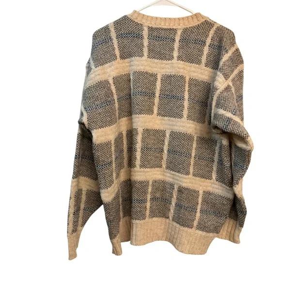 Pendleton Sweater L Cream Gray Virgin Wool - Picture 3 of 5